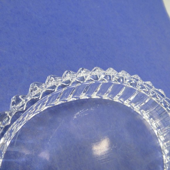 Clear Oval Glass Frosted Lid Trinket Jewelry Box - Picture 5 of 8